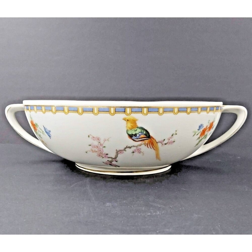 Moritz Zdekauer Altrohlau CMR Porcelain Floral Czechoslovakia Serving Bowl